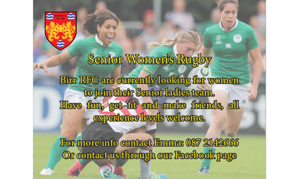 Senior Women's Rugby Starting This Friday